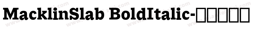 MacklinSlab BoldItalic字体转换